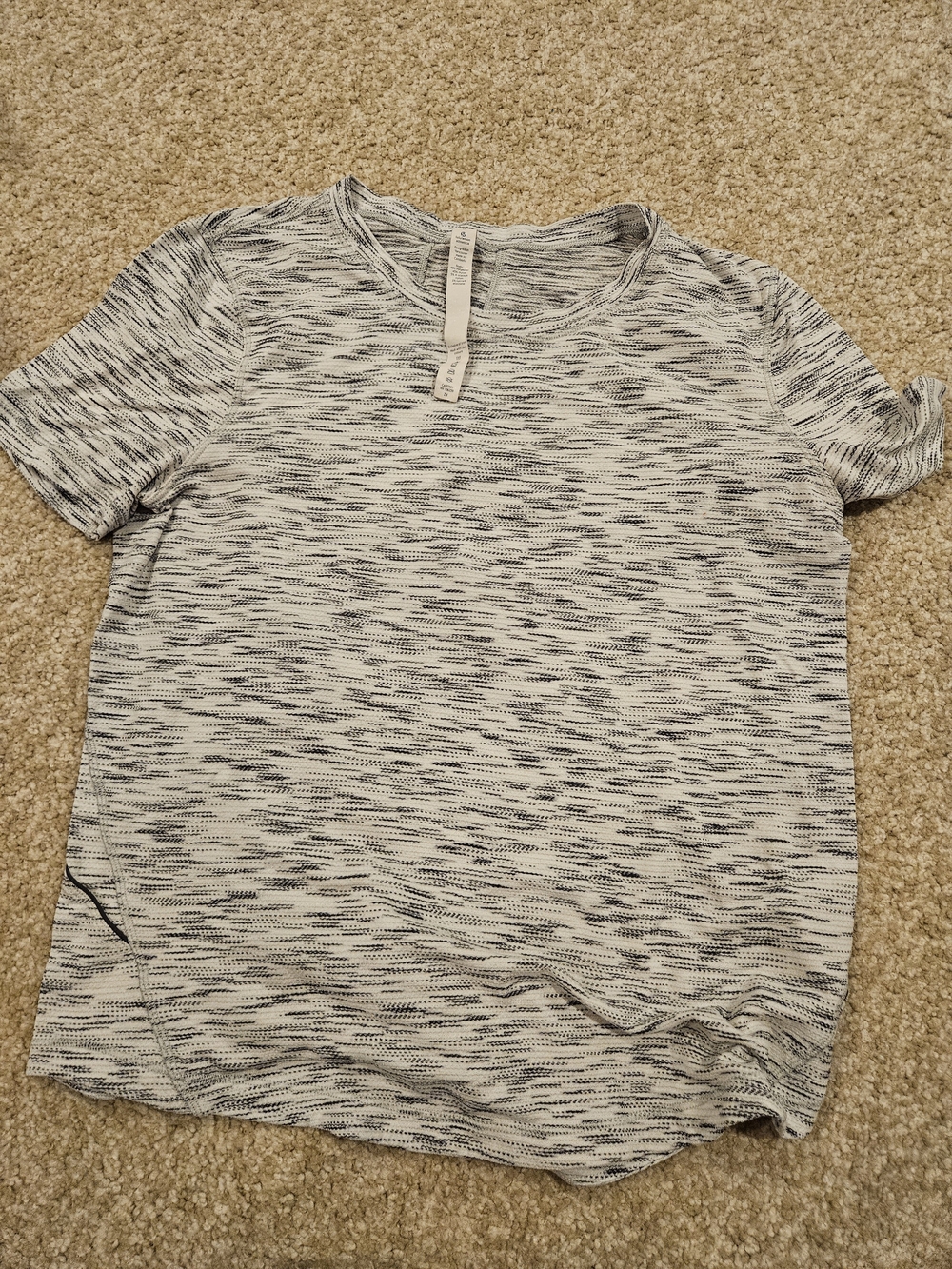 lululemon athletica Short Sleeve Space-Dye Performace Tee - White & Black